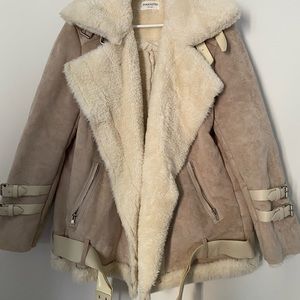 Pinkyotto moto Sherpa jacket